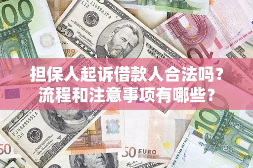 武汉担保人起诉借款人合法吗？流程和注意事项有哪些？