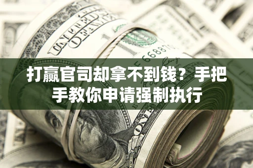 武汉打赢官司却拿不到钱？手把手教你申请强制执行