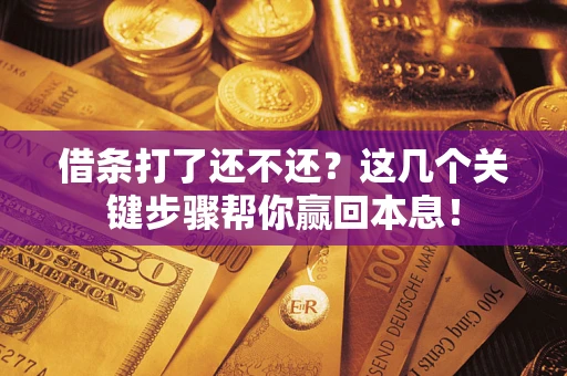 武汉借条打了还不还？这几个关键步骤帮你赢回本息！