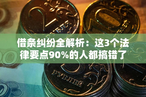 武汉借条纠纷全解析：这3个法律要点90%的人都搞错了