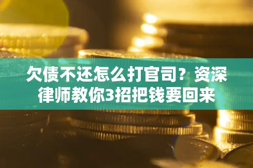 武汉欠债不还怎么打官司？资深律师教你3招把钱要回来