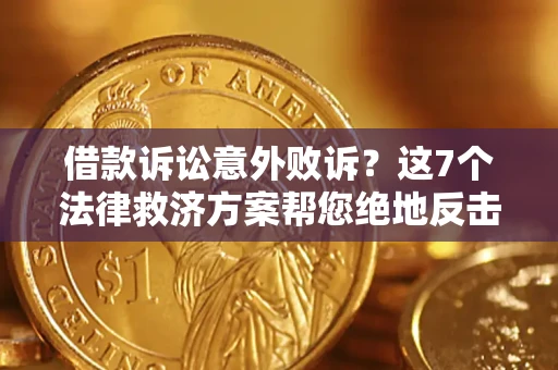 武汉借款诉讼意外败诉？这7个法律救济方案帮您绝地反击！
