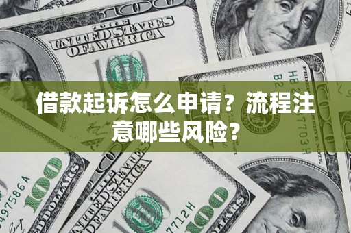 武汉借款起诉怎么申请？流程注意哪些风险？