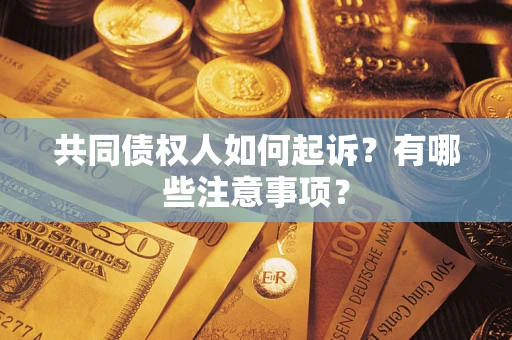 武汉共同债权人如何起诉？有哪些注意事项？