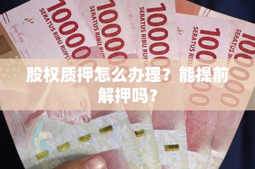 武汉股权质押怎么办理？能提前解押吗？