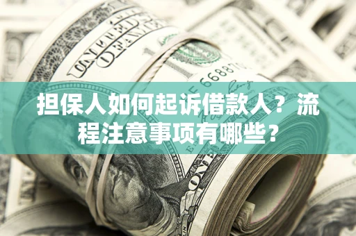 武汉担保人如何起诉借款人？流程注意事项有哪些？